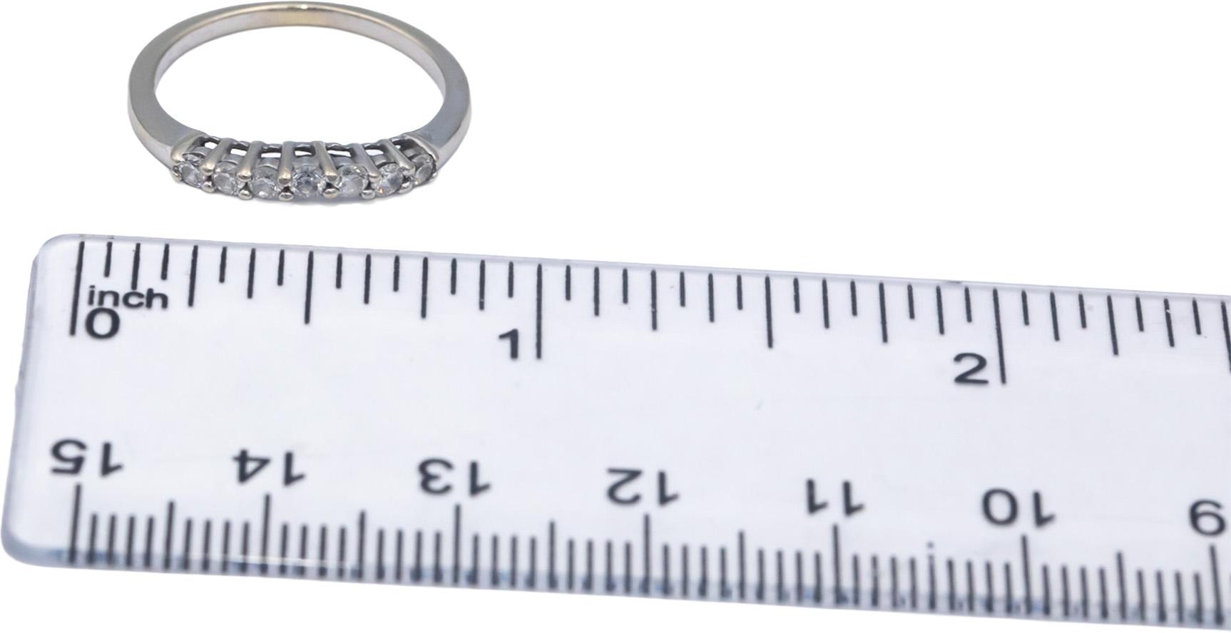 14k White Gold Jewelry 0.25CT Round Cut Diamond Band Ring Size 5.75