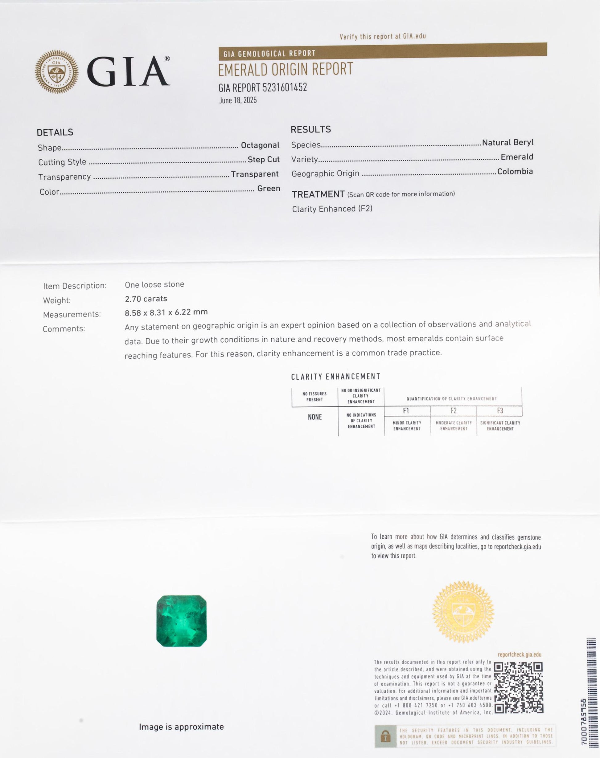 GIA Certified 14k White Gold Colombian Emerald and Round Diamond Earrings 8.05CT