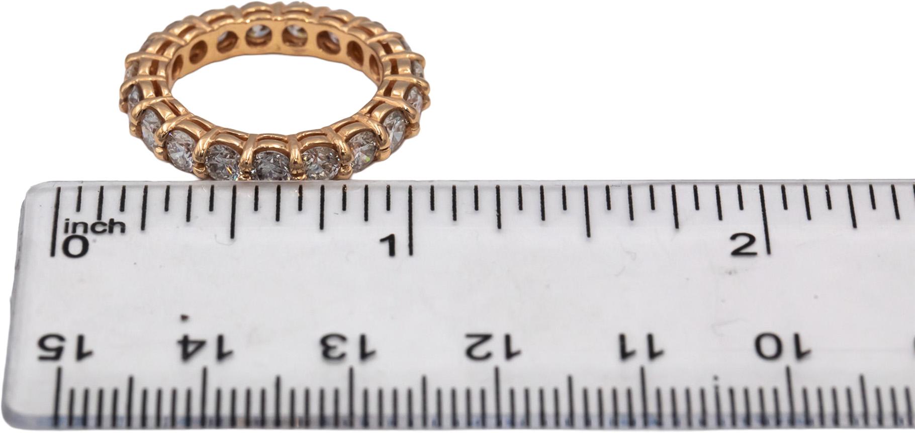 14k Rose Gold Round Diamond Eternity Band Ring 2.61CT Size 5.25