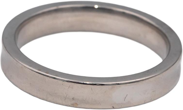 TIFFANY & CO. 18k White Gold VS Round Diamond 1837 Band Ring 0.03CT Size 10