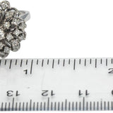 Vintage 18k White Gold VS Diamond Cluster Cocktail Ring 0.75CT Size 8.5