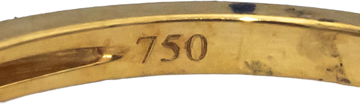 18k Yellow Gold VS Round Diamond Band Ring 0.25CT Size 7