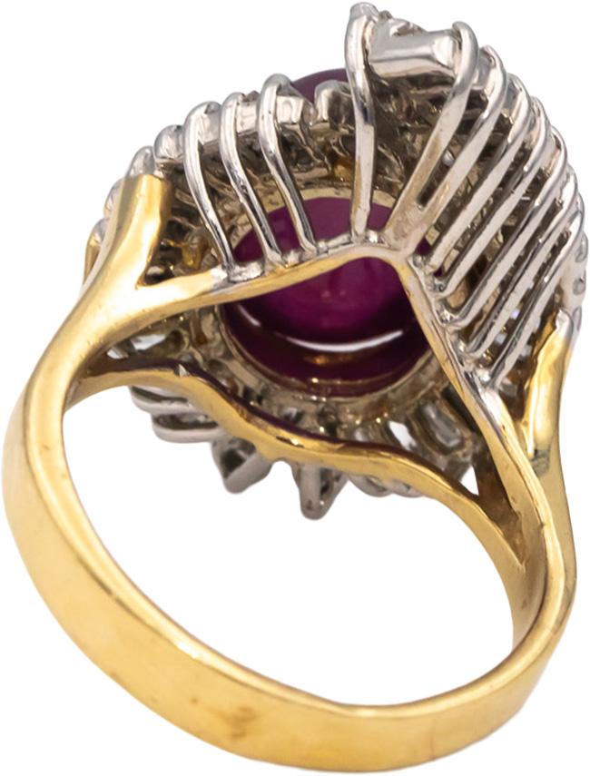 CGL Certified 14k Yellow & White Gold Natural Ruby & Diamond Ring 10.30CTW