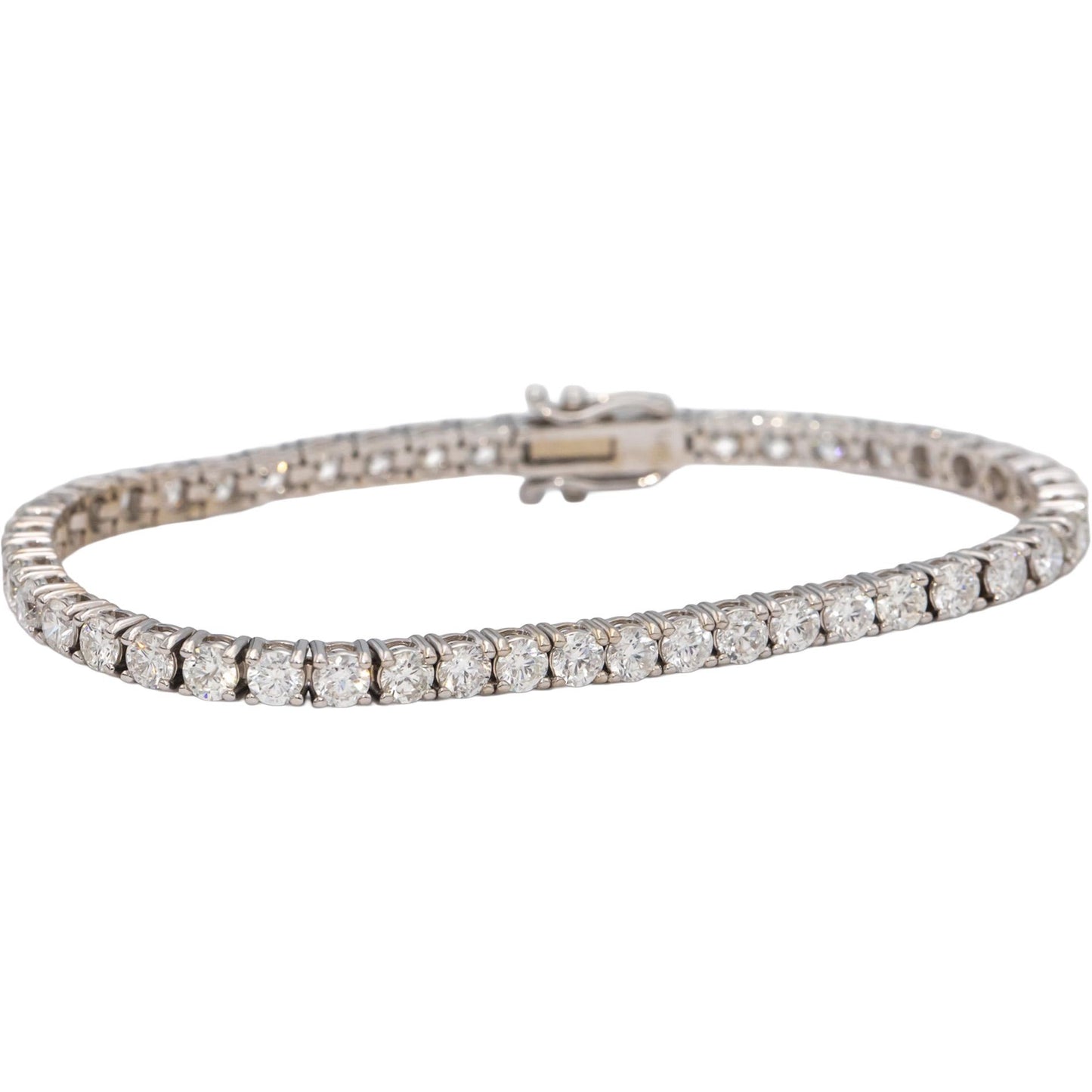 14k White Gold Round Diamond Tennis Bracelet 7.83CT