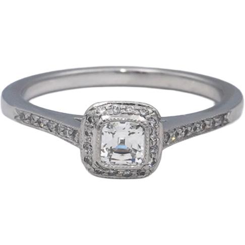 TIFFANY & CO. Platinum Diamond Legacy Engagement Ring .45CT w/ .35CT Center