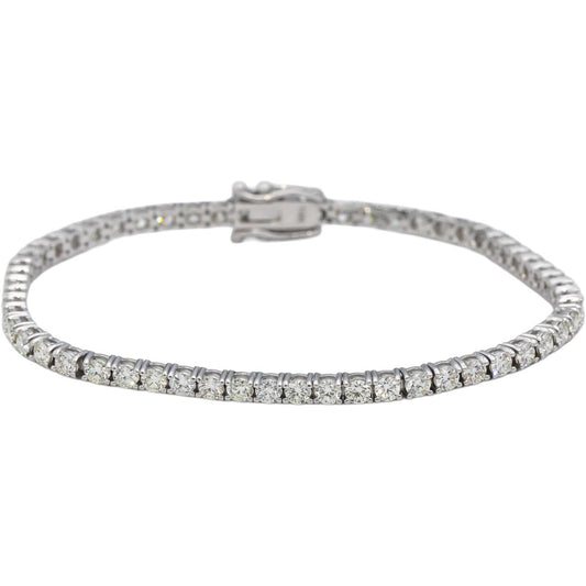14k White Gold VS Round Diamond Tennis Bracelet 4.51CT