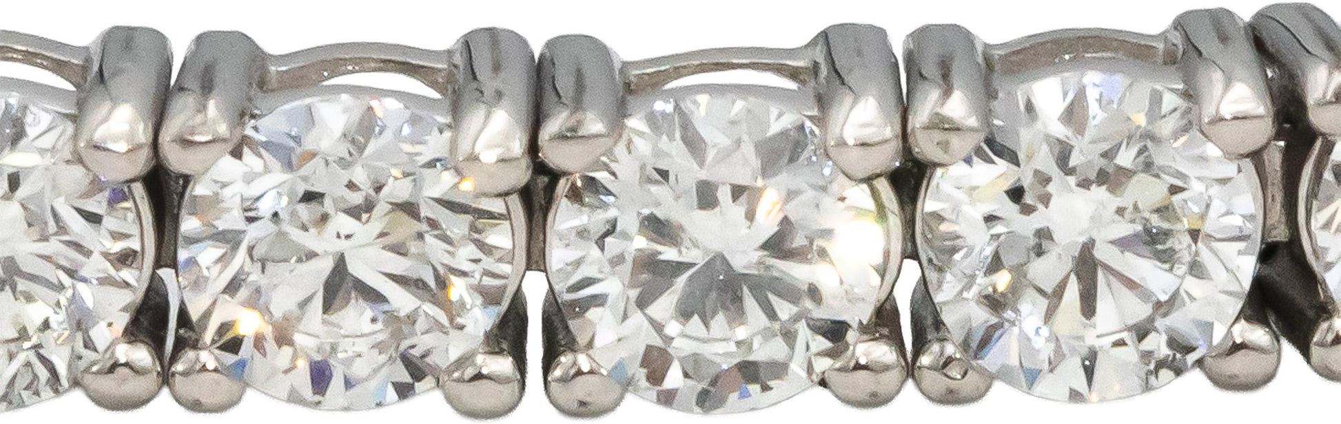 14k White Gold Round Diamond Tennis Bracelet 11.05CT