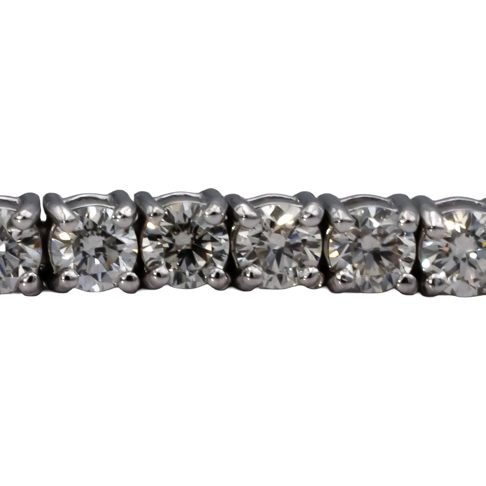 14k White Gold VS Round Diamond Tennis Bracelet 4.43CT