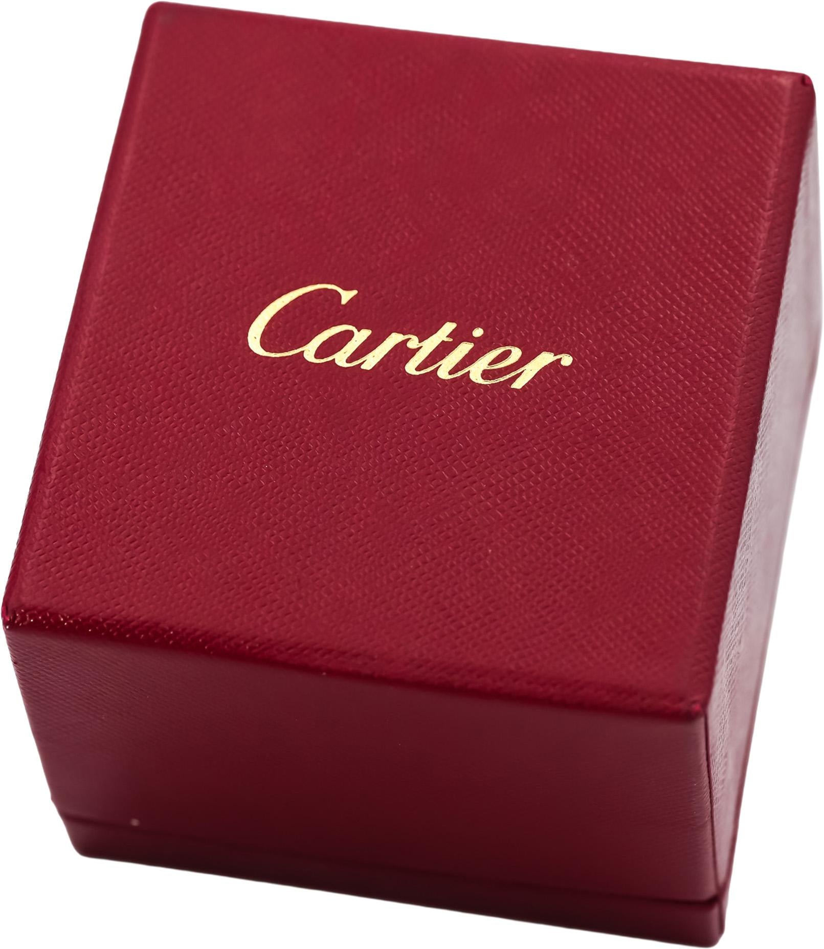 GIA Cert. CARTIER Platinum VS1/F Round Diamond Engagement Ring 1.50CT Size 60