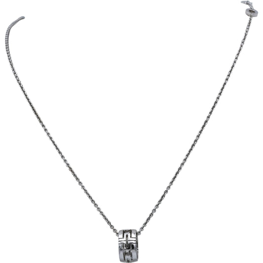 BVLGARI 18k White Gold Parentesi Pendant Necklace
