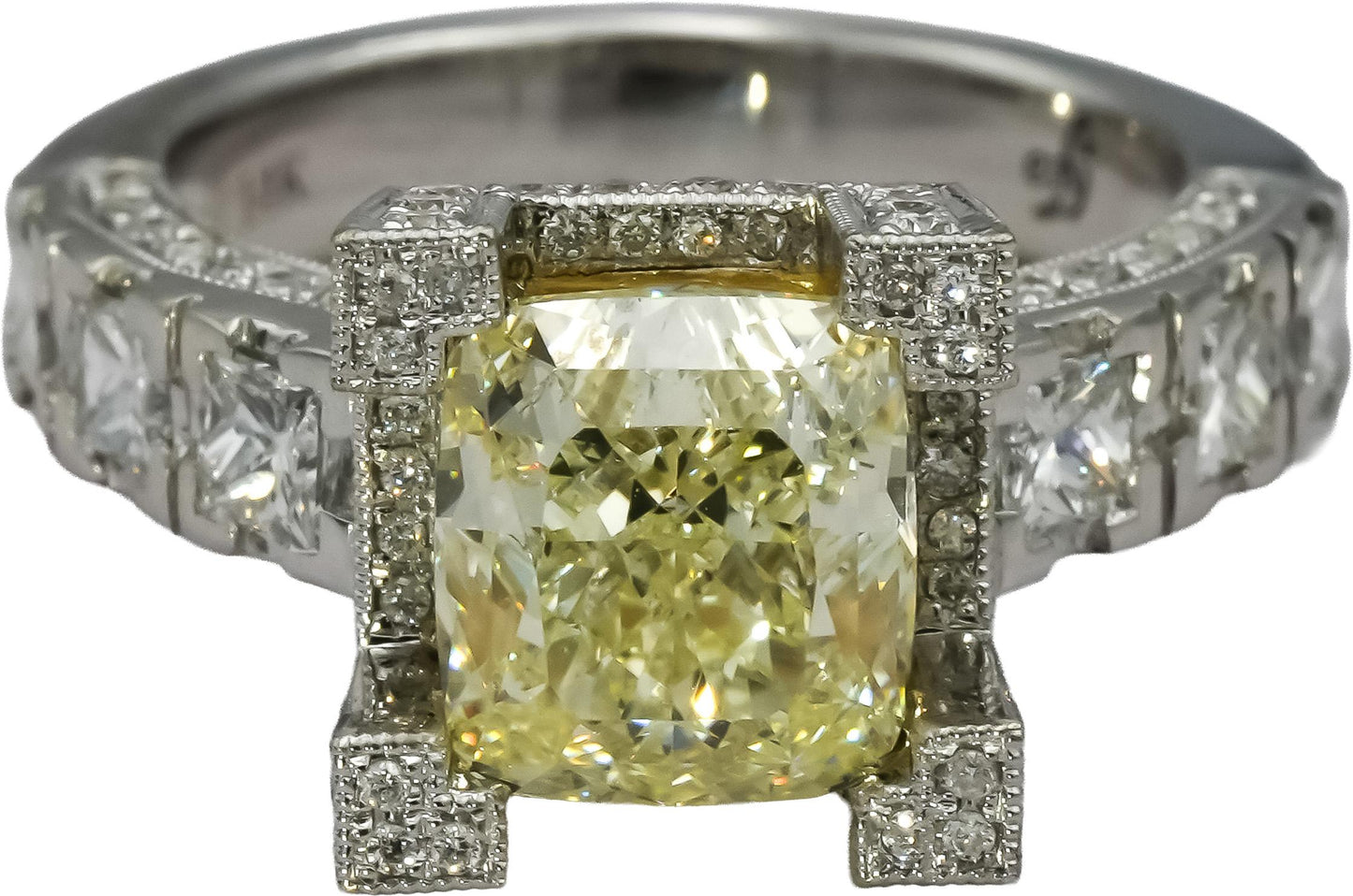 GIA Certified 14k White Gold Diamond Engagement Ring 4.01CT w/ 3.01CT Center