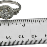 18k White Gold Round Diamond Engagement Ring 2.60CT w/ 2.14CT Center Size 6.5