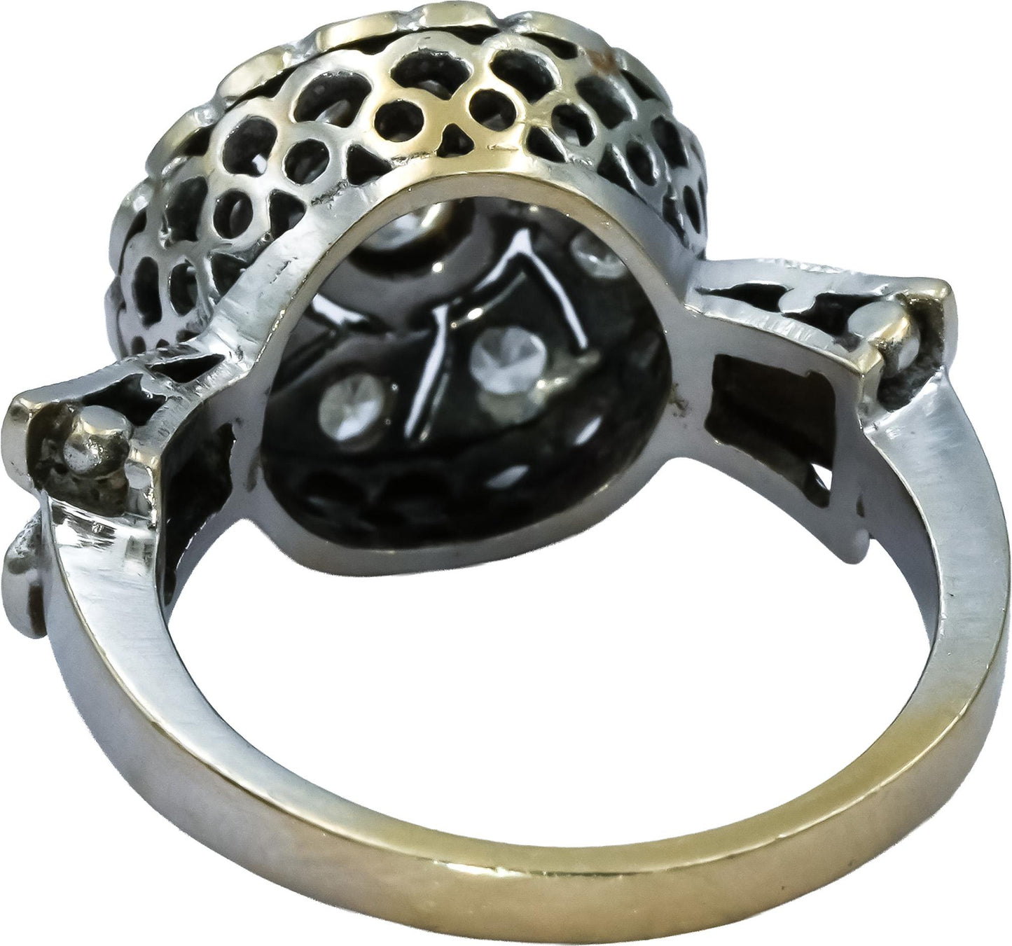 Antique Vintage Retro 18k White Gold Diamond Ring 0.75CT Size 7.25
