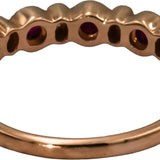 10k Rose Gold Diamond and Ruby Band Ring 0.39CT Size 7