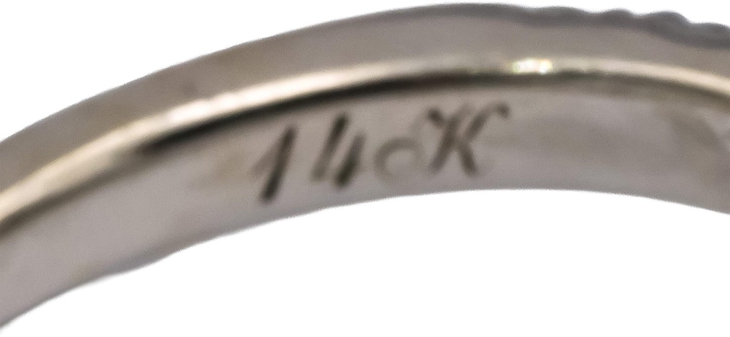NEIL LANE 14k White Gold VS Diamond and Blue Topaz Cocktail Ring 3.43CT Size 6
