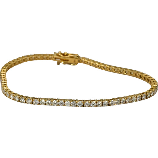 14k Yellow Gold VS Round Diamond Tennis Bracelet 4.92CT
