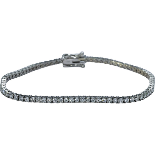 14k White Gold VS Round Diamond Tennis Bracelet 2.73CT