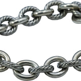 DAVID YURMAN Sterling Silver Diamond Cable Collection Bracelet .25-.35CT