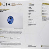 GIA Certified Platinum No Heat Madagascar Sapphire and Diamond Ring 3.62CT