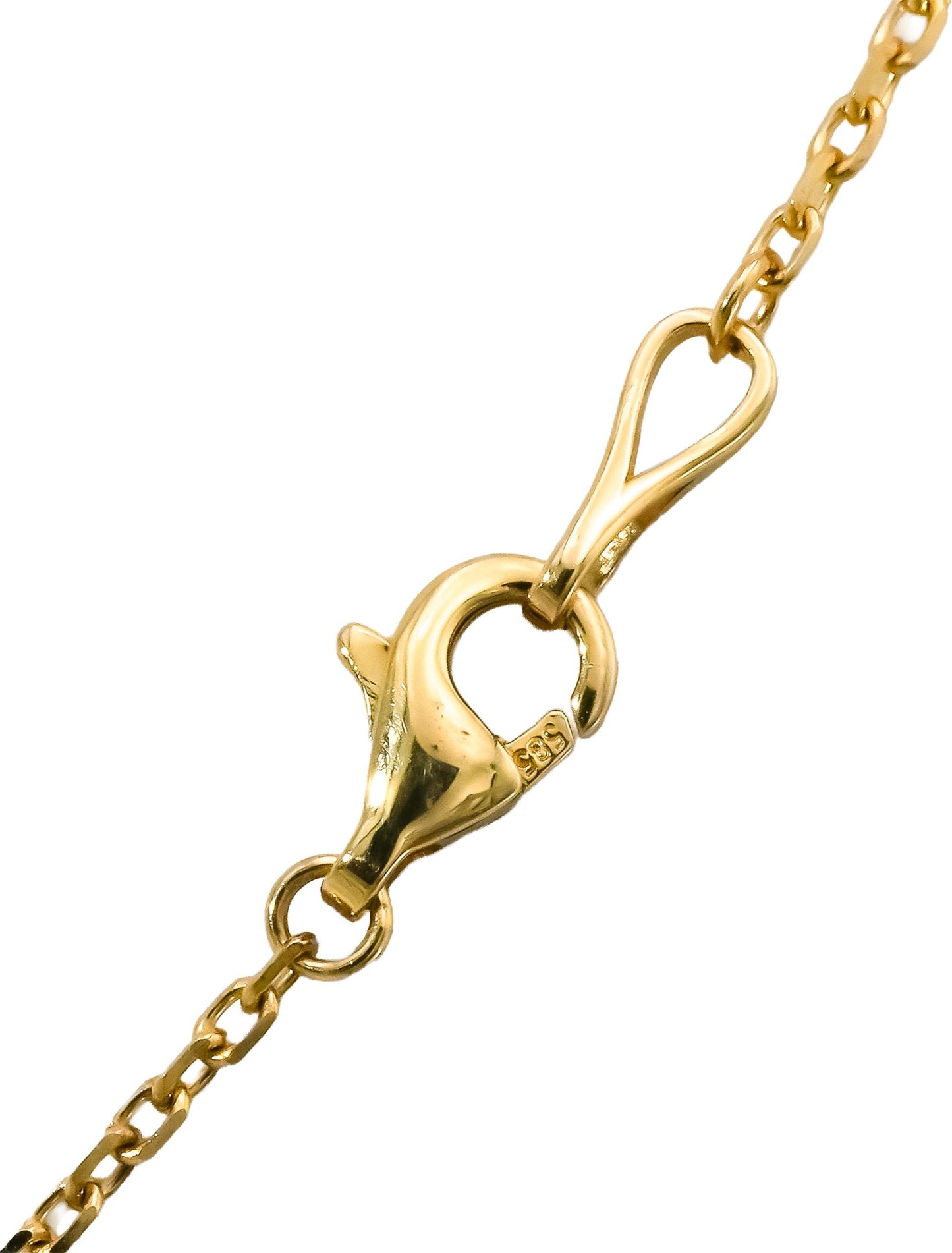 14k Yellow Gold Round Diamond By The Yard Chain Necklace 0.50CT