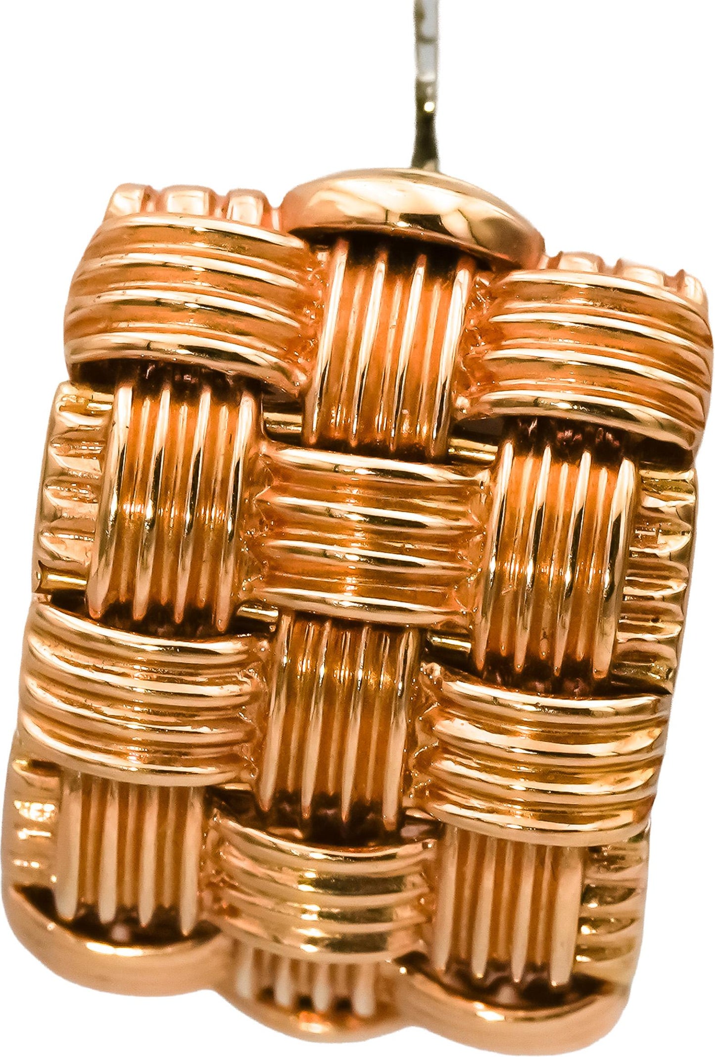 ROBERTO COIN 18k Rose Gold Appassionata Woven Curved Earrings