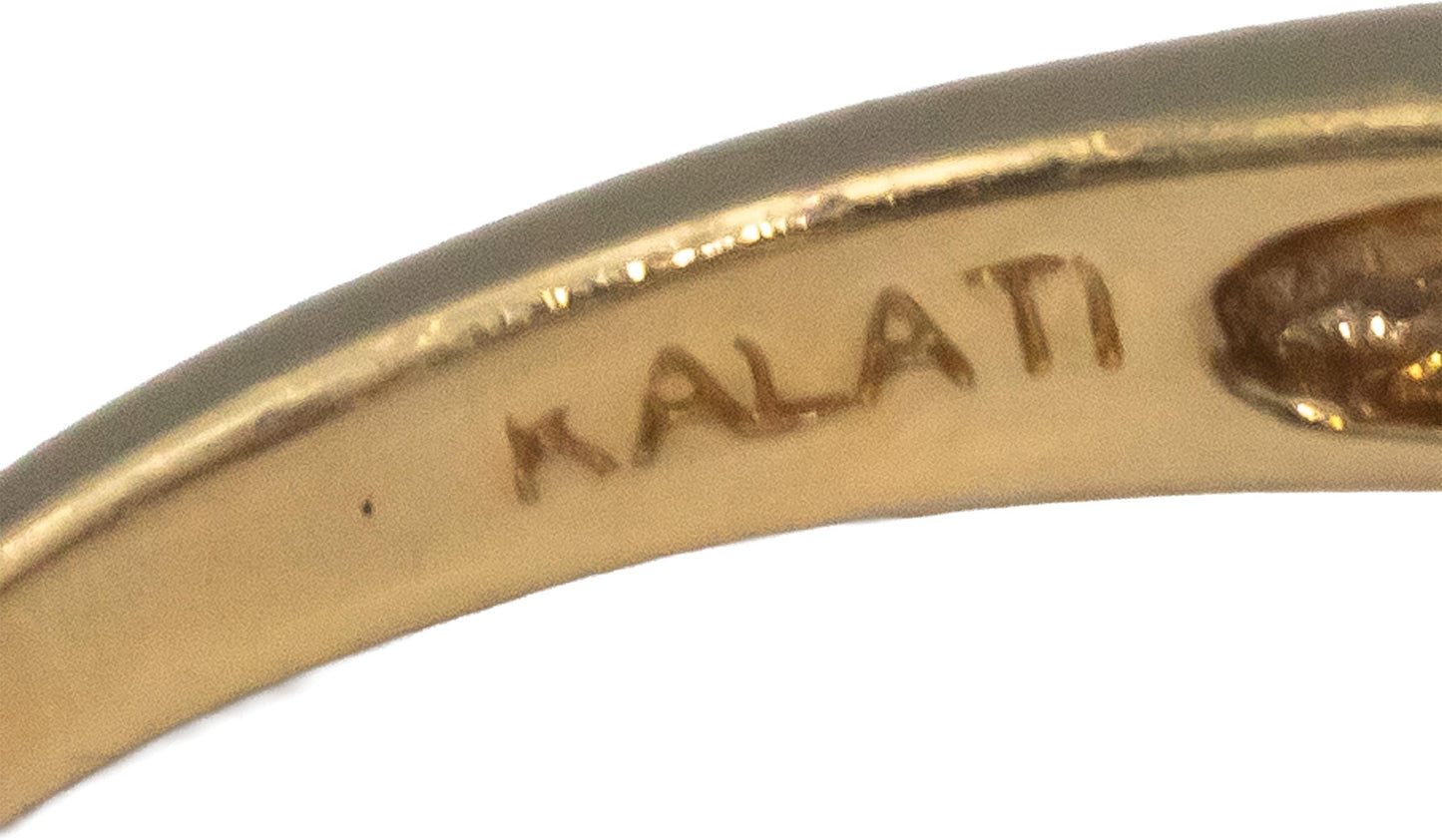 Vintage 14k Yellow Gold 0.56CT Diamond and Tanzanite Ring Size 7