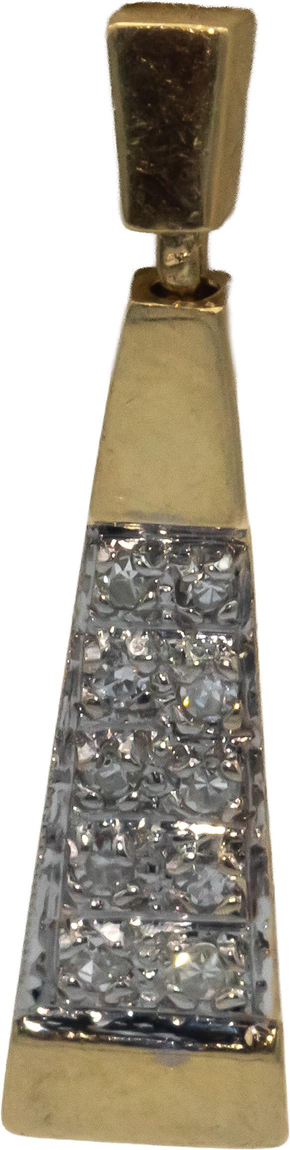 14k Yellow Gold 0.23CT Diamond Drop Dangle Earrings