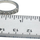10k White Gold Round Diamond Seven-Stone Band Ring 0.50CT Size 6