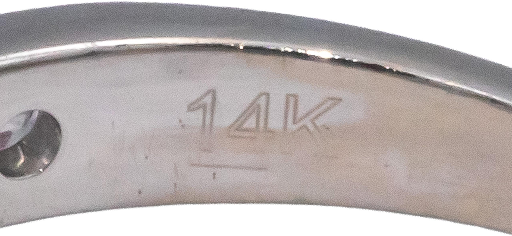 14k White Gold 0.50CT Round Cut Diamond Band Ring Size 7.75