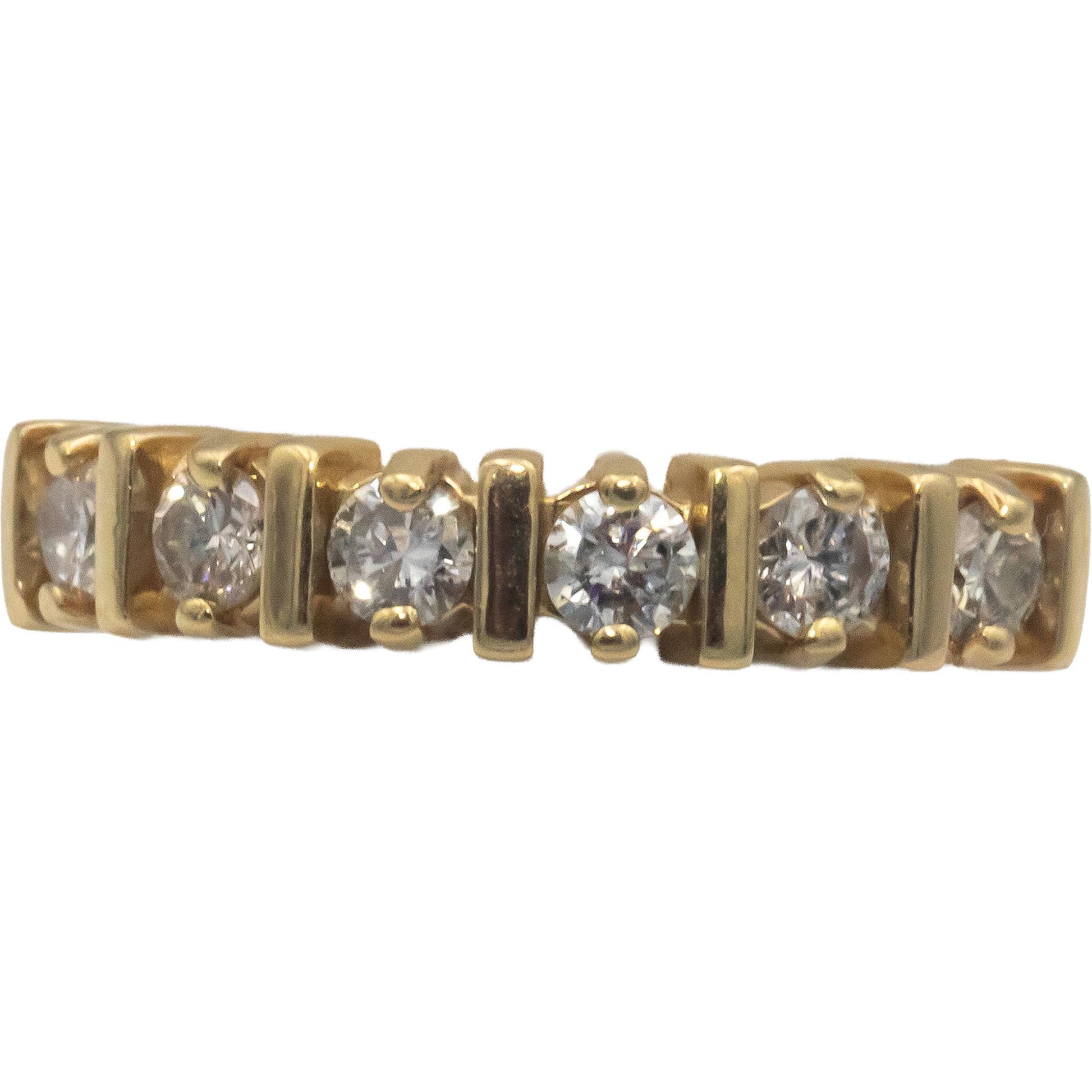 14k Yellow Gold Jewelry 0.50CT Round Cut Diamond Band Ring Size 5.75