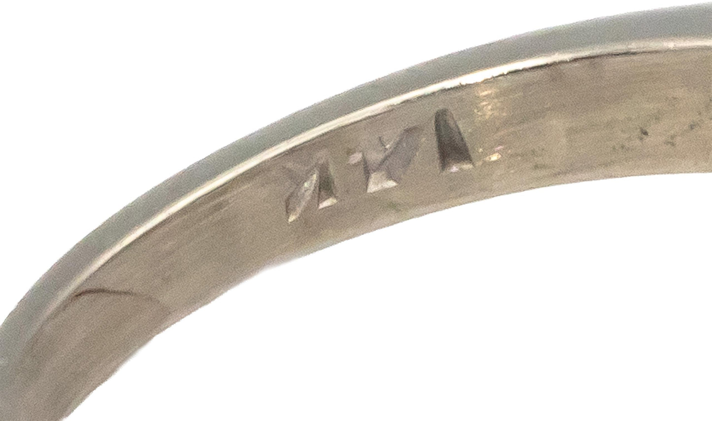 Antique Vintage 14k White Gold VS Diamond Ribbon Cocktail Ring 0.40CT Size 4.5