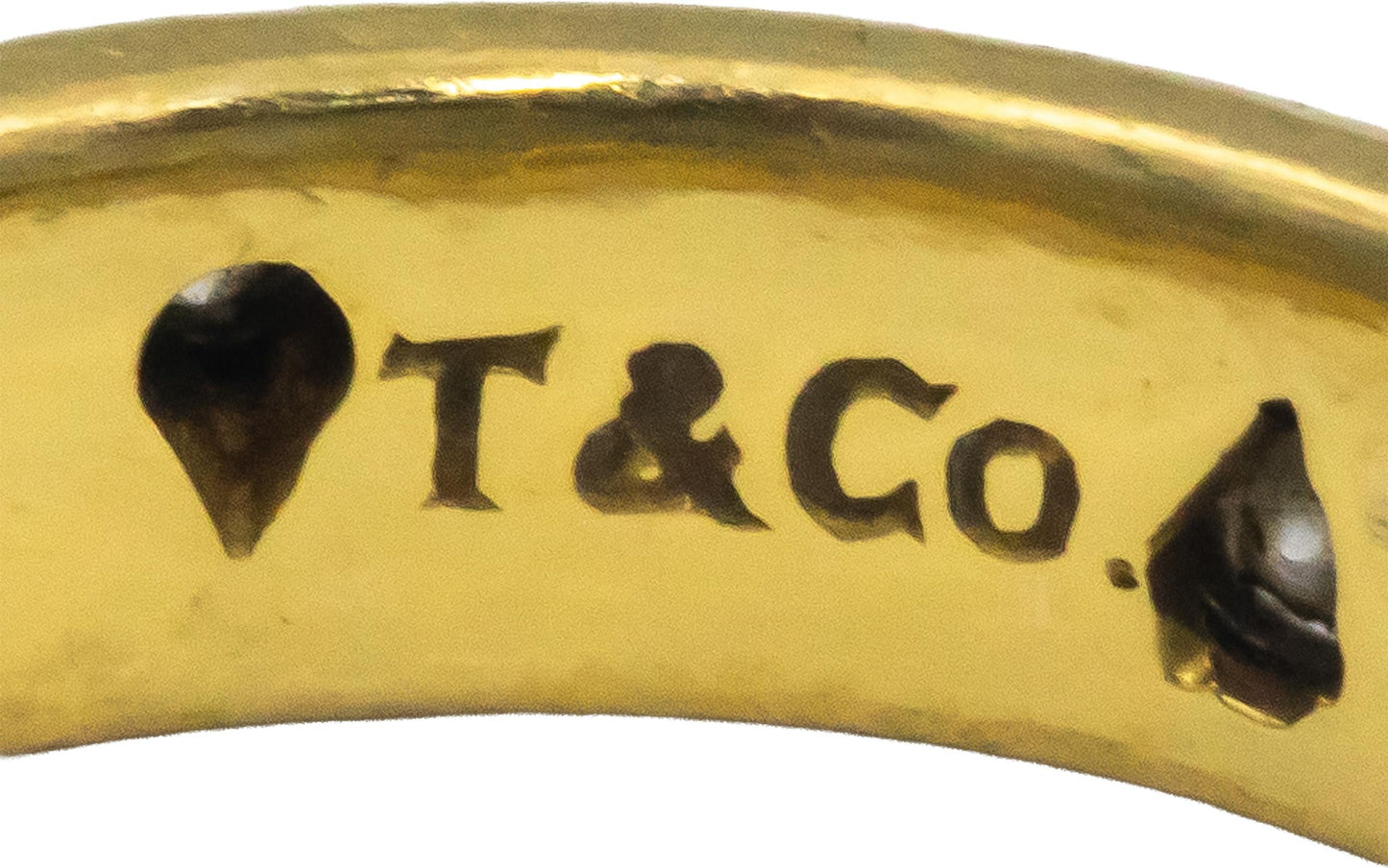 TIFFANY & CO. 18k Gold & Platinum 0.30CT Diamond Etoile Band Ring $4800 Retail