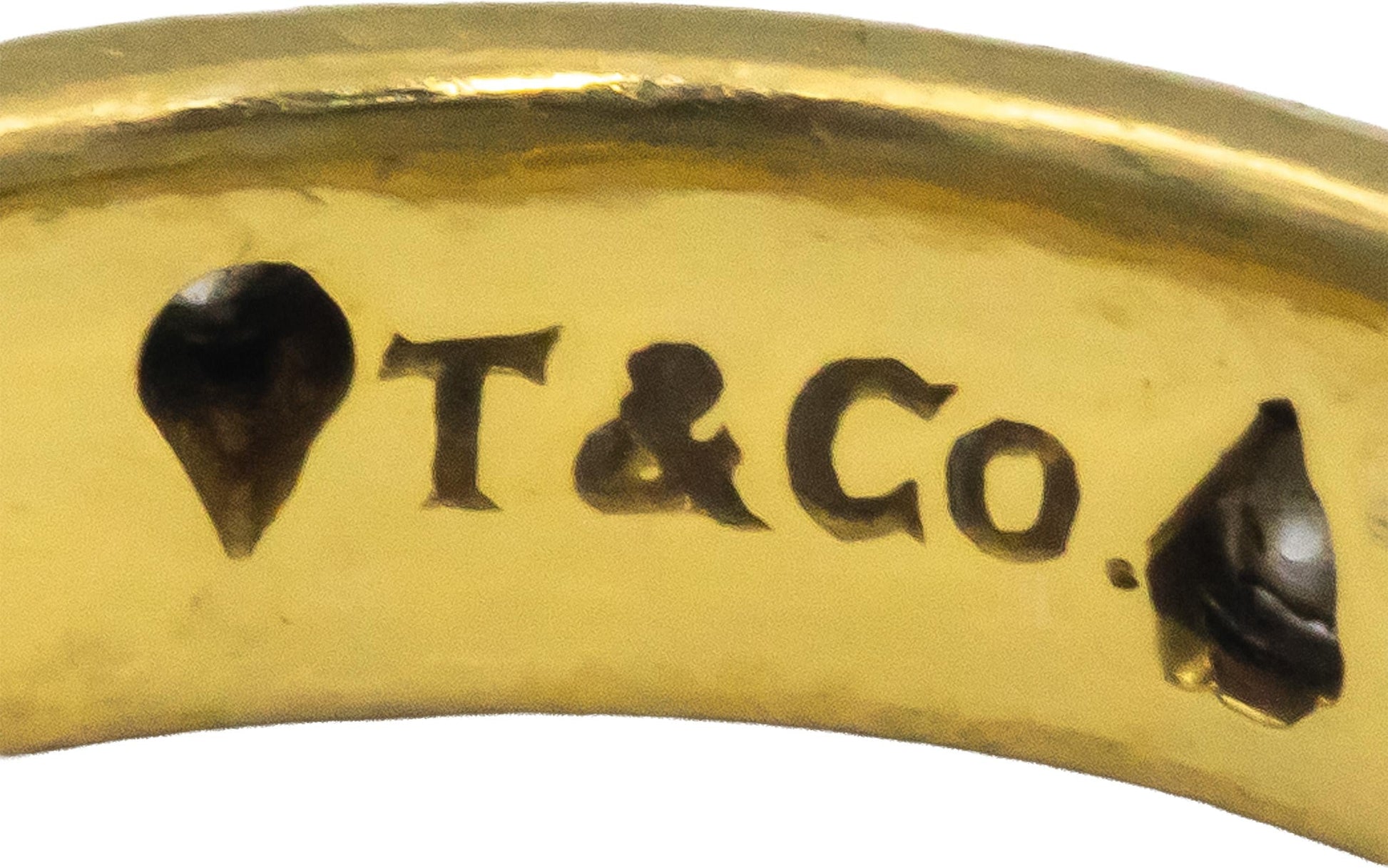 TIFFANY & CO. 18k Gold & Platinum 0.30CT Diamond Etoile Band Ring $4800 Retail