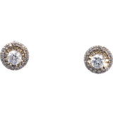 Round Diamond 14k White Gold Flower Cluster Stud Screw Back Earrings 2.79CT