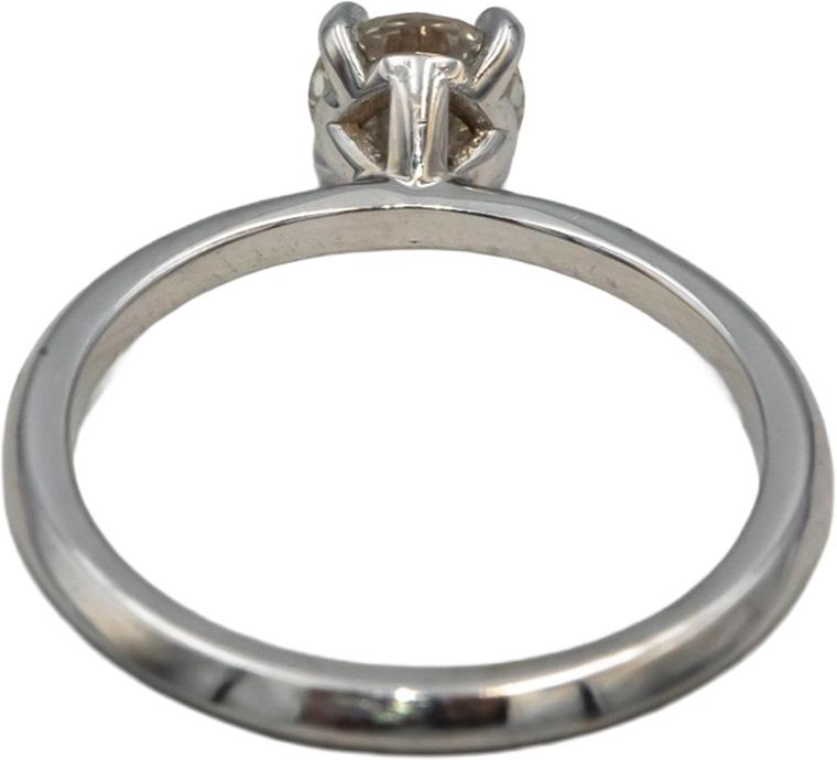 14k White Gold Round Diamond Solitaire Engagement Ring 0.58CT Size 6