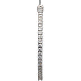14k White Gold VS Round Diamond Inside Out Hoop Earrings 2.90CT