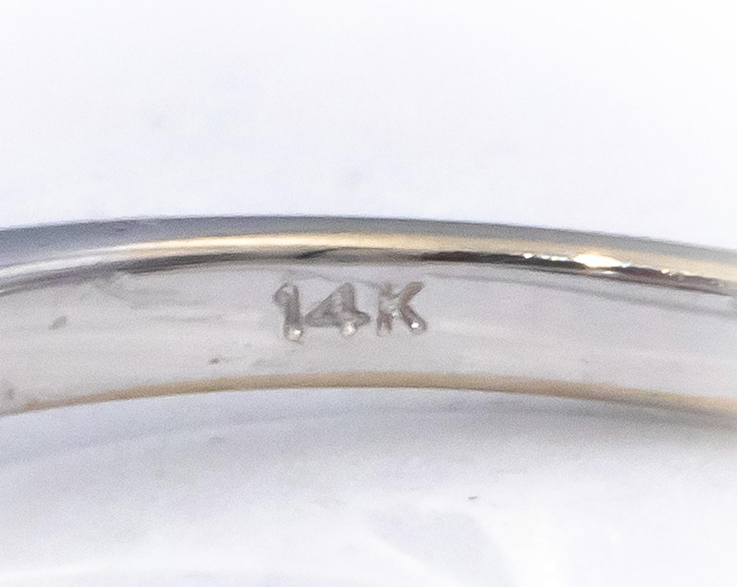 14k White Gold Round White and Blue Diamond Cluster Cocktail Ring 0.50CT Size 7