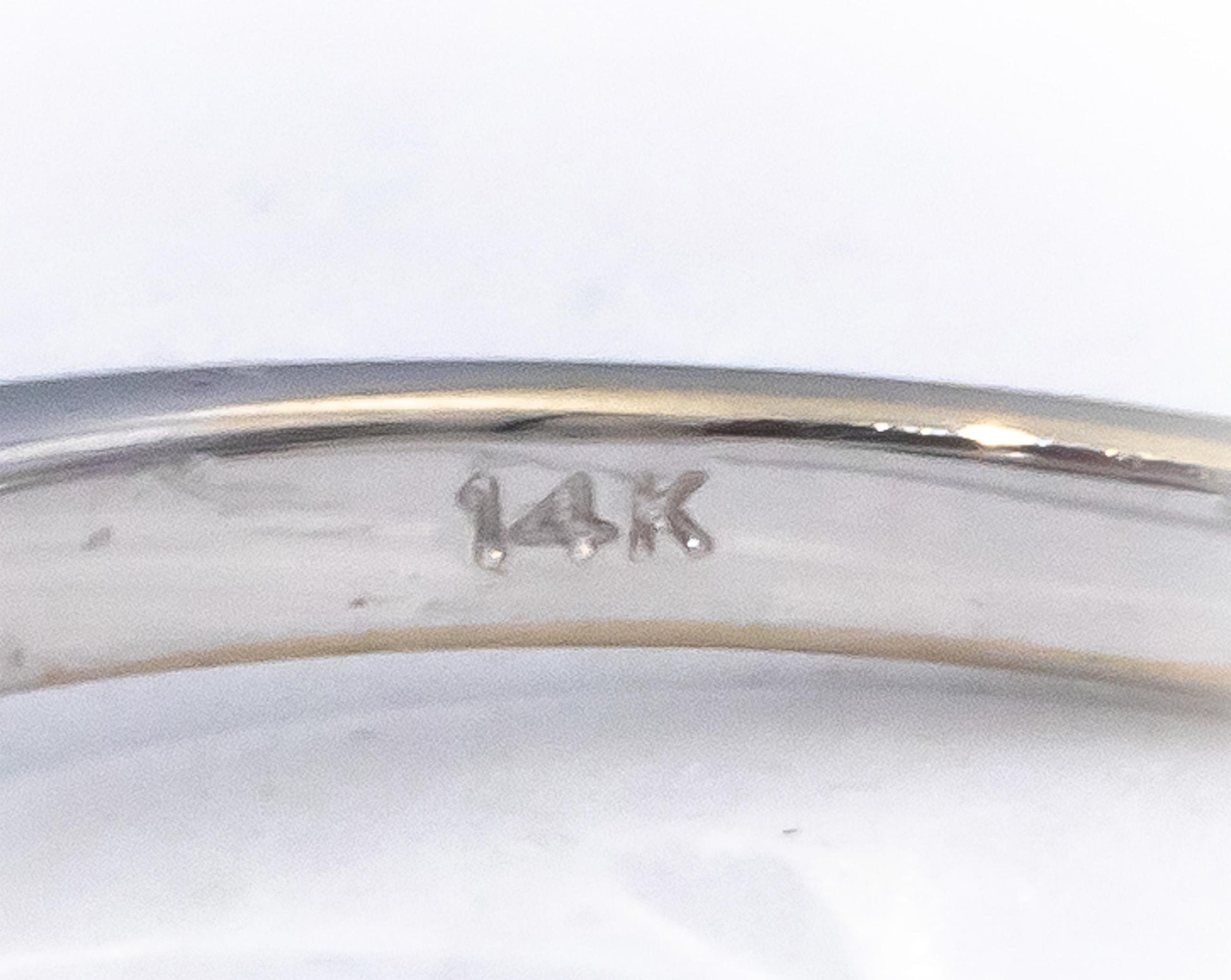 14k White Gold Round White and Blue Diamond Cluster Cocktail Ring 0.50CT Size 7