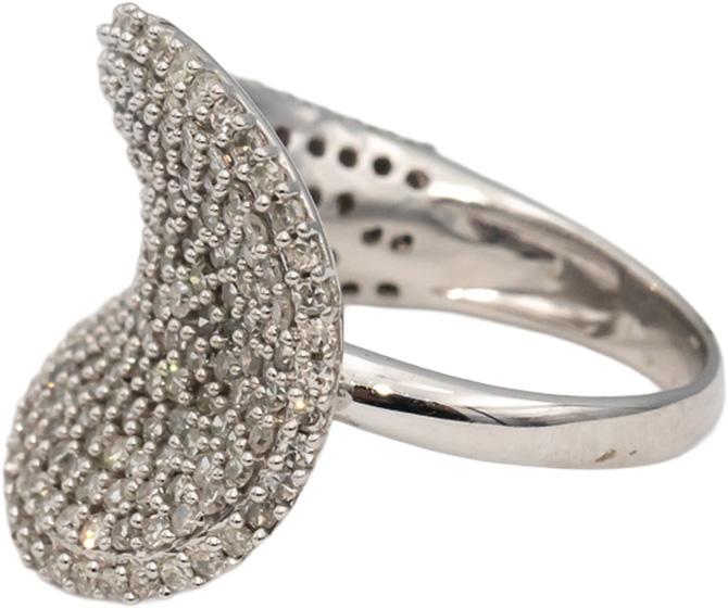 14k White Gold Round Diamond Cluster Cocktail Ring 2.0CT Size 7