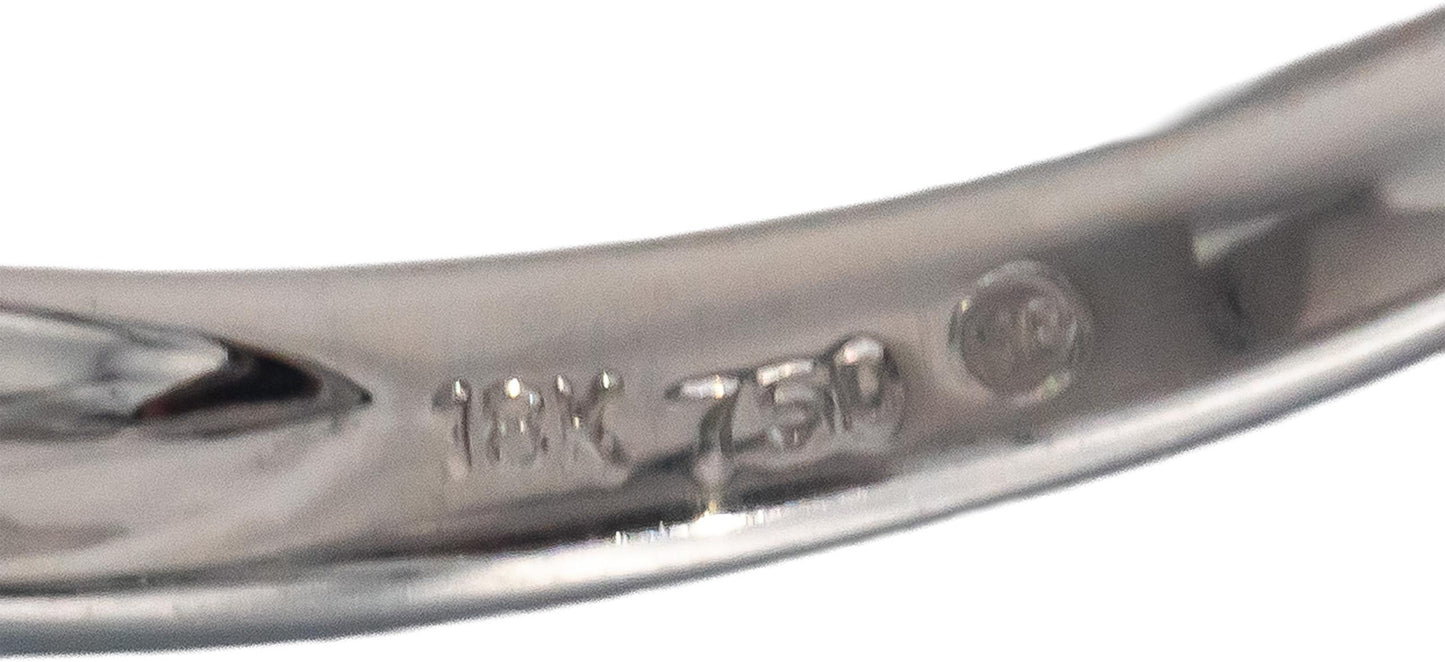 RARE FIND 18k White Gold Round Diamond Dangle Geometric Ring 1.25CT Size 7.25