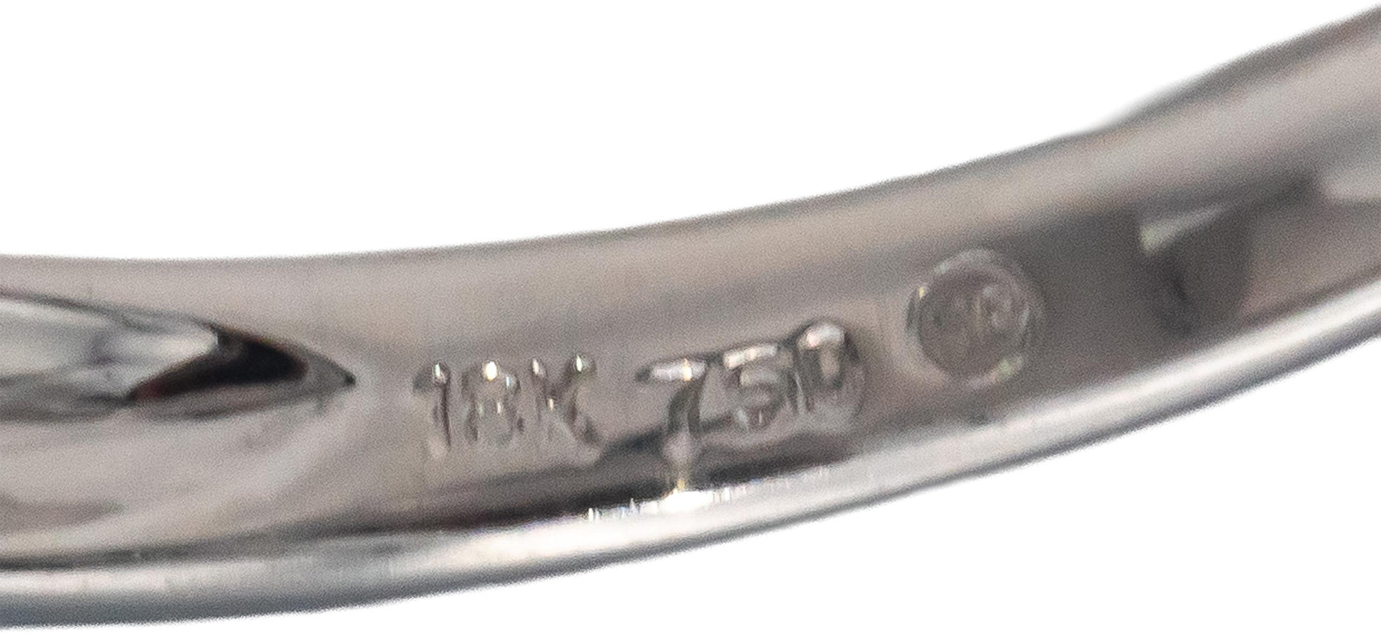 RARE FIND 18k White Gold Round Diamond Dangle Geometric Ring 1.25CT Size 7.25