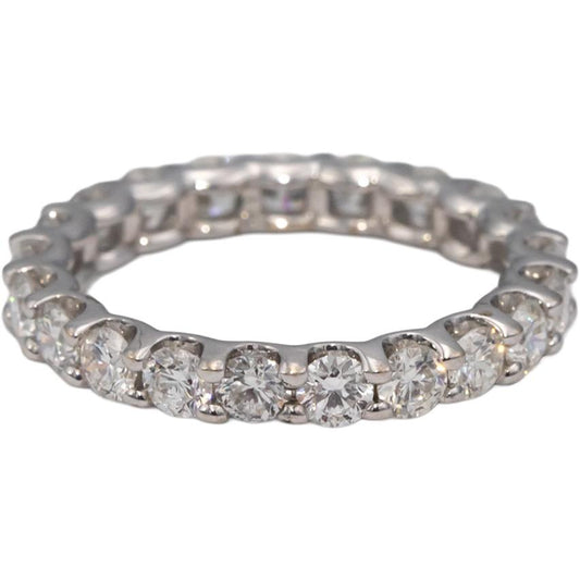 18k White Gold Round Diamond Eternity Band Ring 1.80CT Size 6