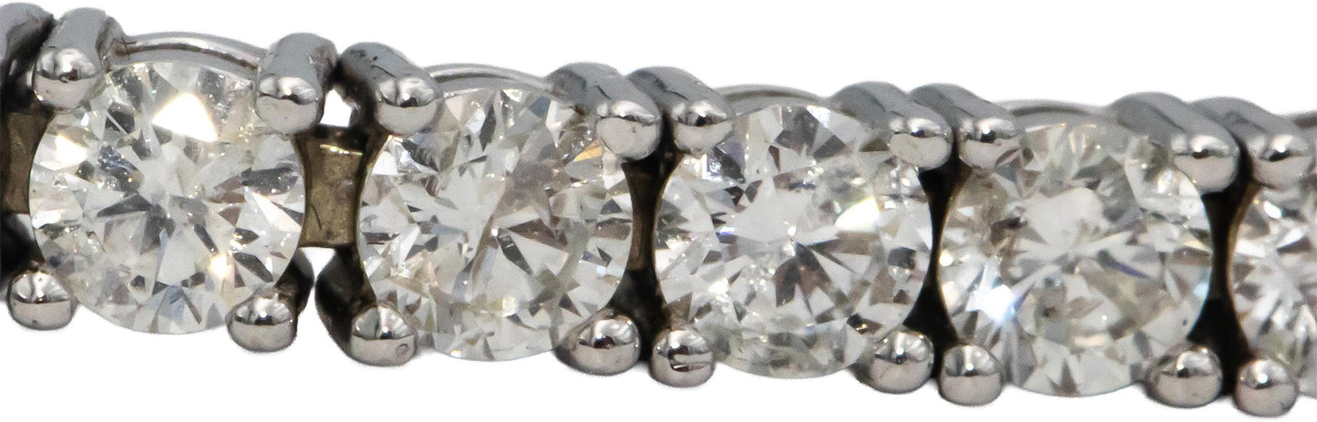 14k White Gold Round Diamond Tennis Bracelet 4.88CT