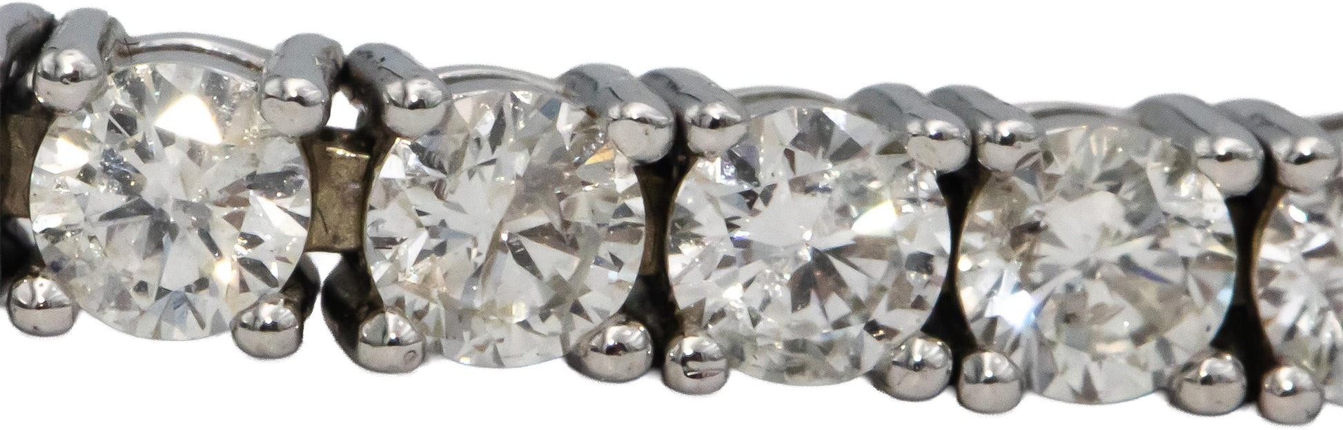 14k White Gold Round Diamond Tennis Bracelet 4.88CT