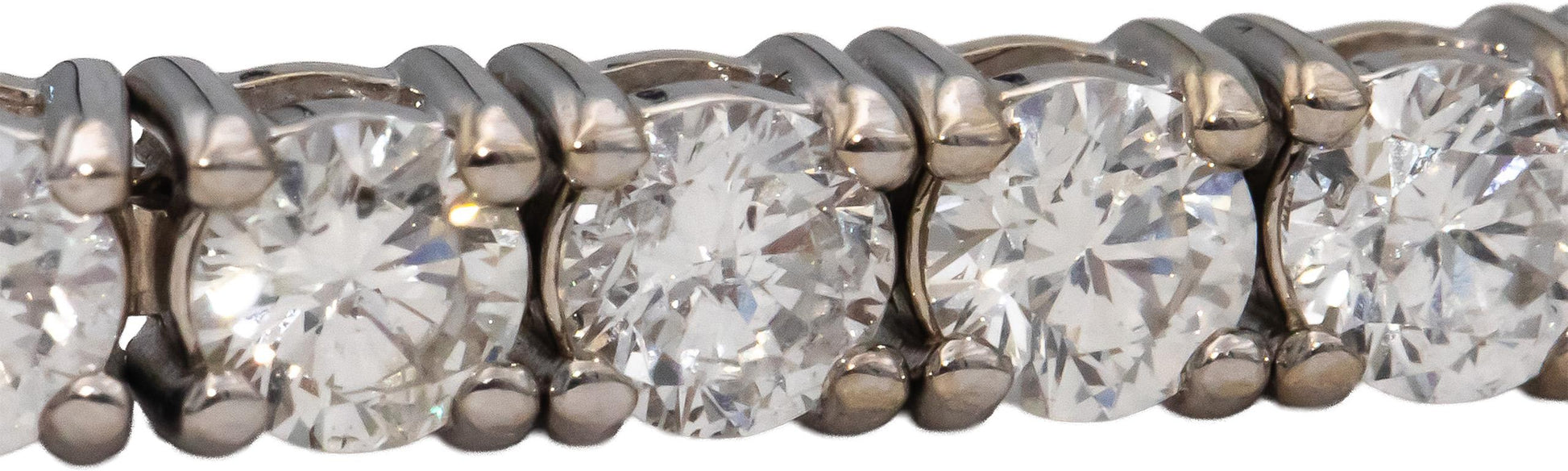 14k White Gold Round Diamond Tennis Bracelet 7.83CT