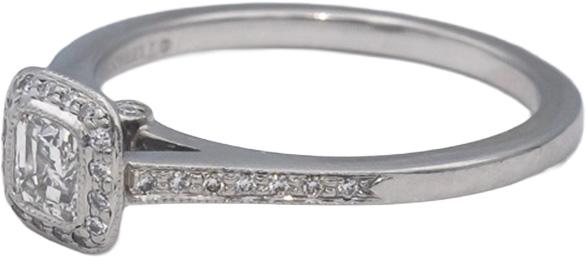 TIFFANY & CO. Platinum Diamond Legacy Engagement Ring .45CT w/ .35CT Center