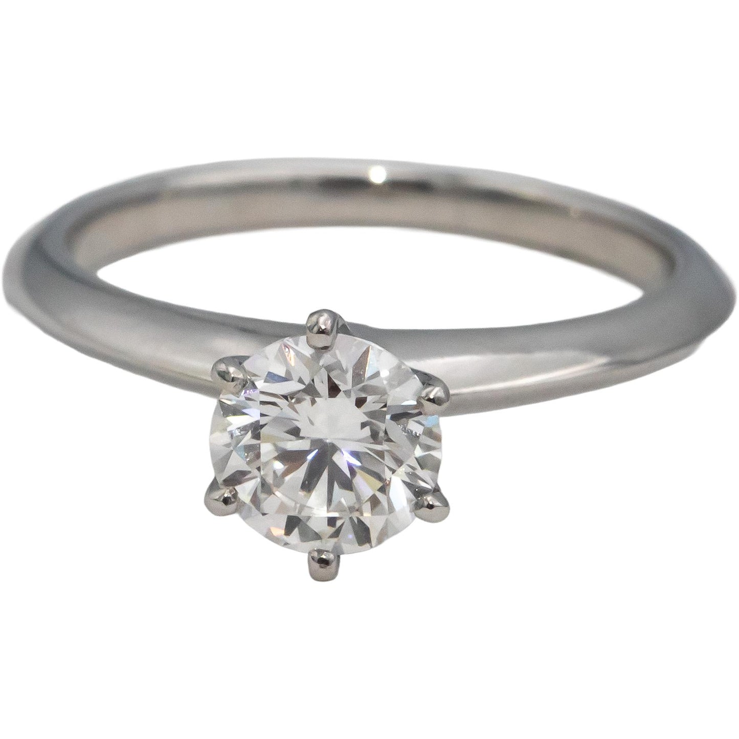 TIFFANY & CO. GIA Certified Platinum VS1/I Diamond Engagement Ring .76CT Sz 5