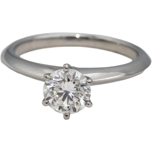 TIFFANY & CO. GIA Certified Platinum VS1/I Diamond Engagement Ring .76CT Sz 5