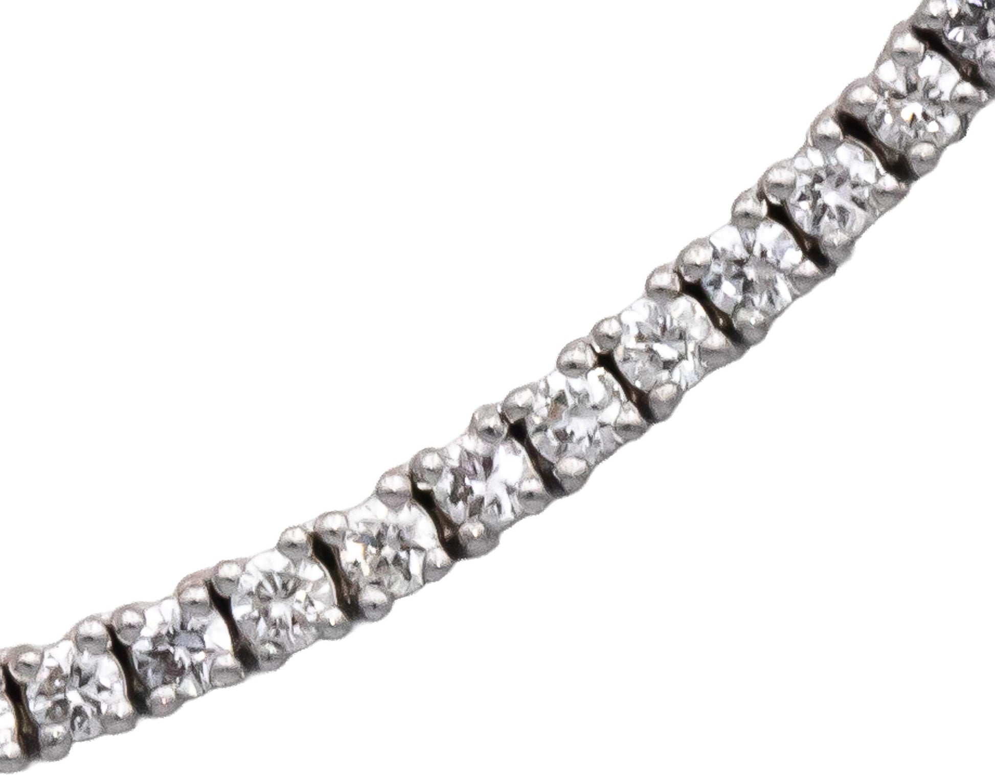 14k White Gold VS Round Diamond Tennis Necklace 4.48CT