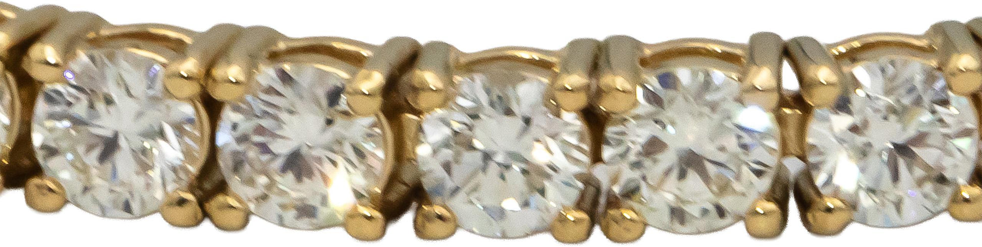 14k Yellow Gold VS Round Diamond Tennis Bracelet 6.0CT